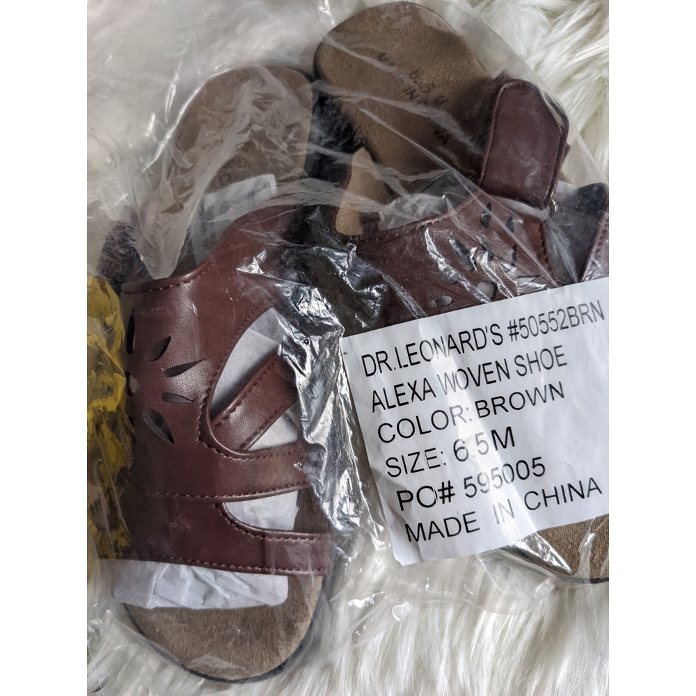 Dr Leonards Alexa woven sandal brown